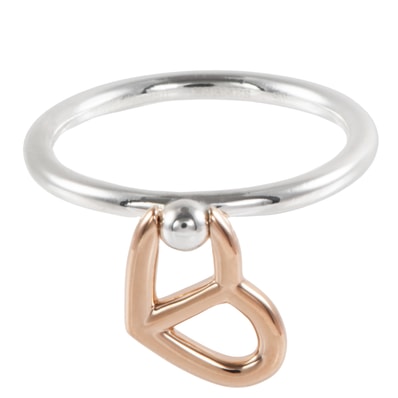 HERMES エルメス シェーヌダンクル ハート リング・指輪 10号 シルバー【中古】