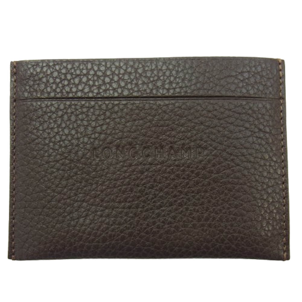Longchamp ロンシャン その他アクセサリー レザーカードケース 名刺入れ ダークブラウン系【極上美品】【中古】