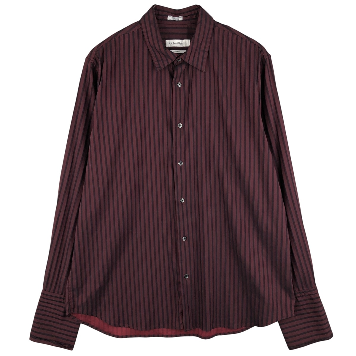 古着 00年代~ カルバンクライン Calvin klein 長袖 コットンストライプシャツ メンズL相当/eaa611729