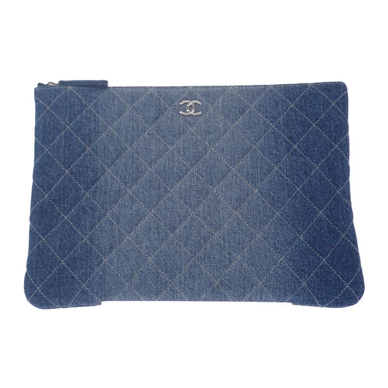 シャネル CHANEL クラッチバッグ デニム ブルー【中古】【Aランク】