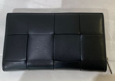 ボッテイッガ 長財布 マキシイントレチャート ブラック カーフ