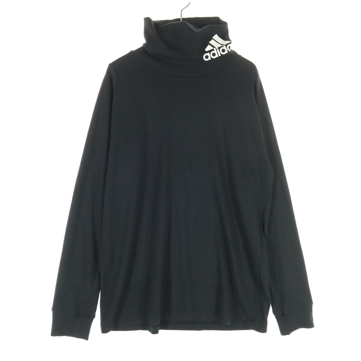 adidas アディダス ロゴプリント 長袖 Tシャツ L/G ブラック ロンT