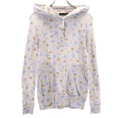 HYSTERIC GLAMOUR ヒステリックグラマー 日本製 総柄 長袖 パーカー FREE グレー