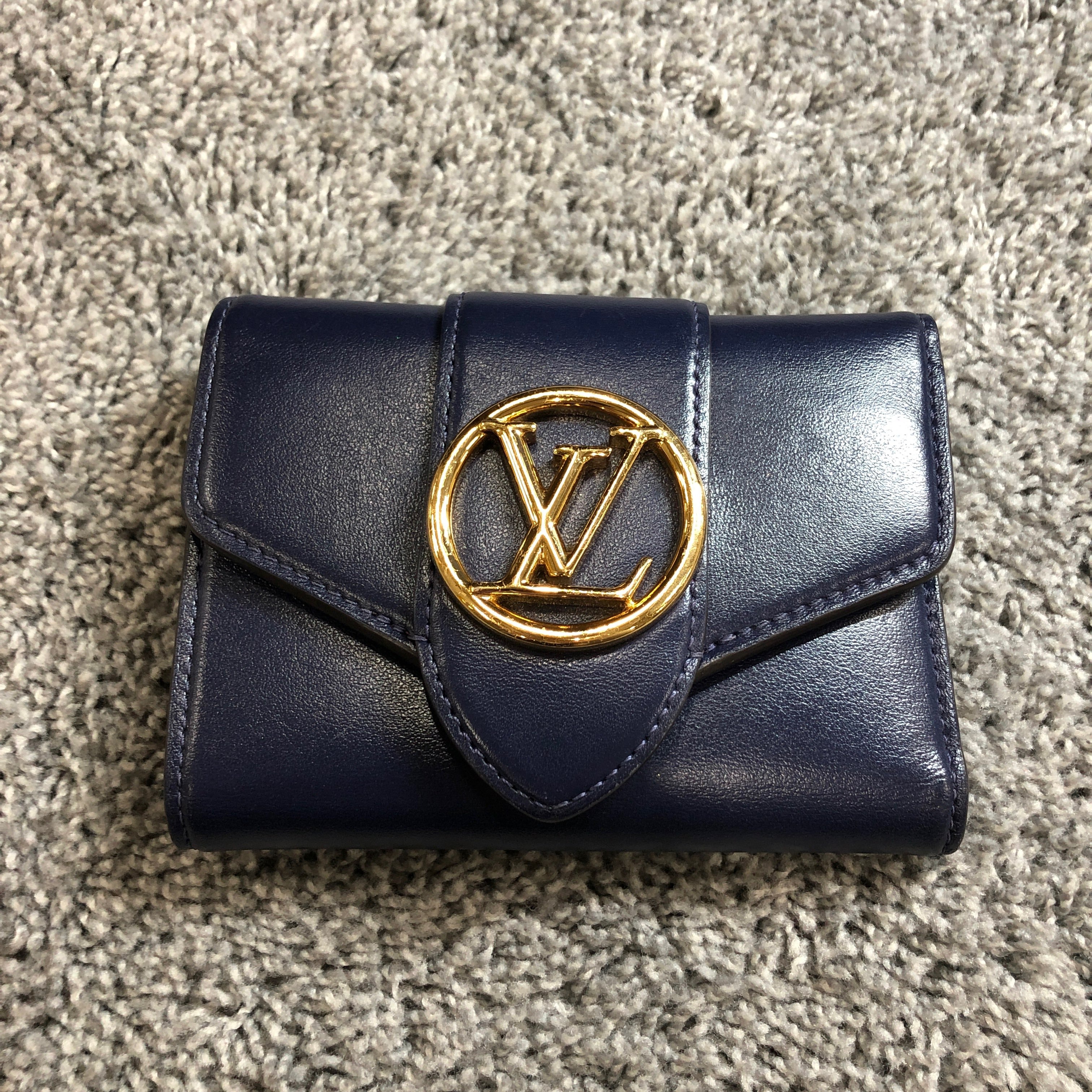 Louis Vuitton Portefeuille LV Pont Neuf Compact "Blue Nui"