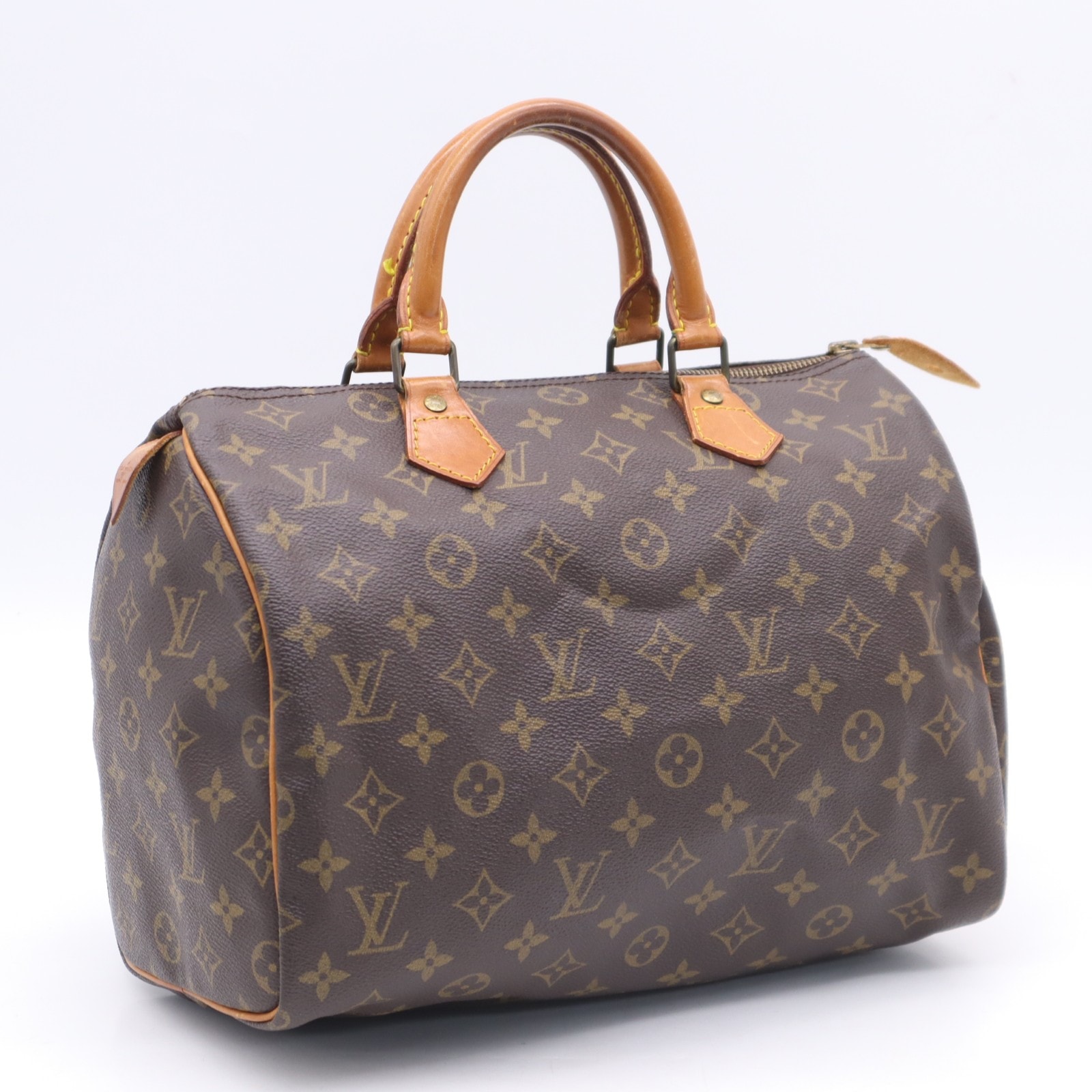 LOUIS VUITTON ルイ・ヴィトン モノグラム スピーディ M41526 ハンドバッグ ブラウン ベージュ コーティングキャンバス レザー レディース