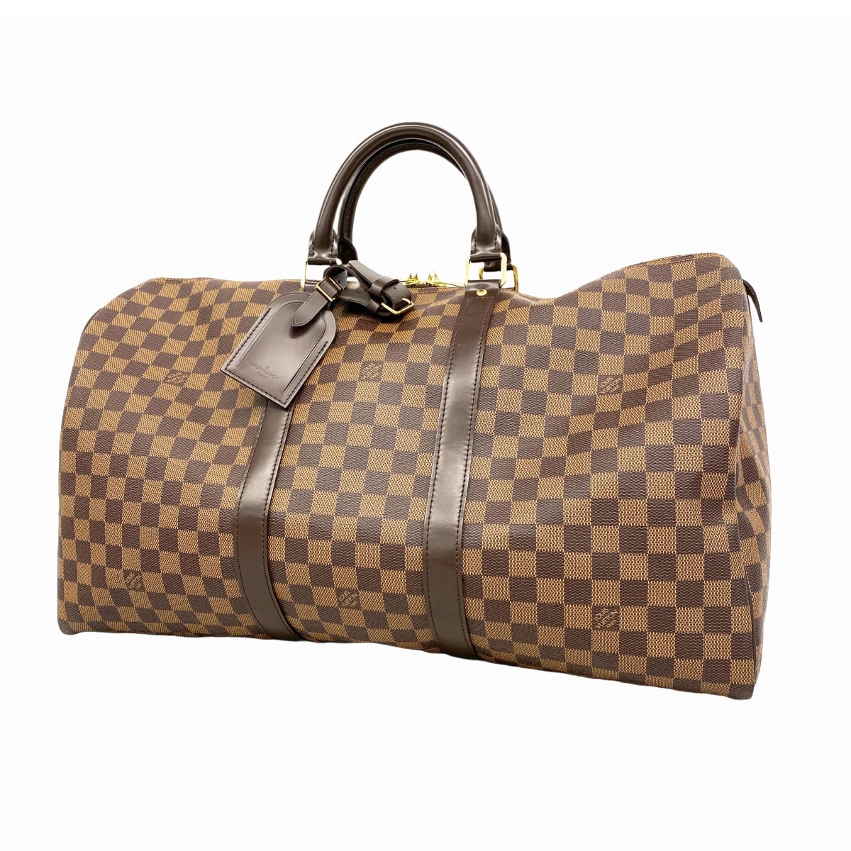 【6dc3127-k】ルイヴィトン ボストンバッグ ダミエ キーポル50 N41427 エベヌ【中古】メンズ レディース ユニセックス