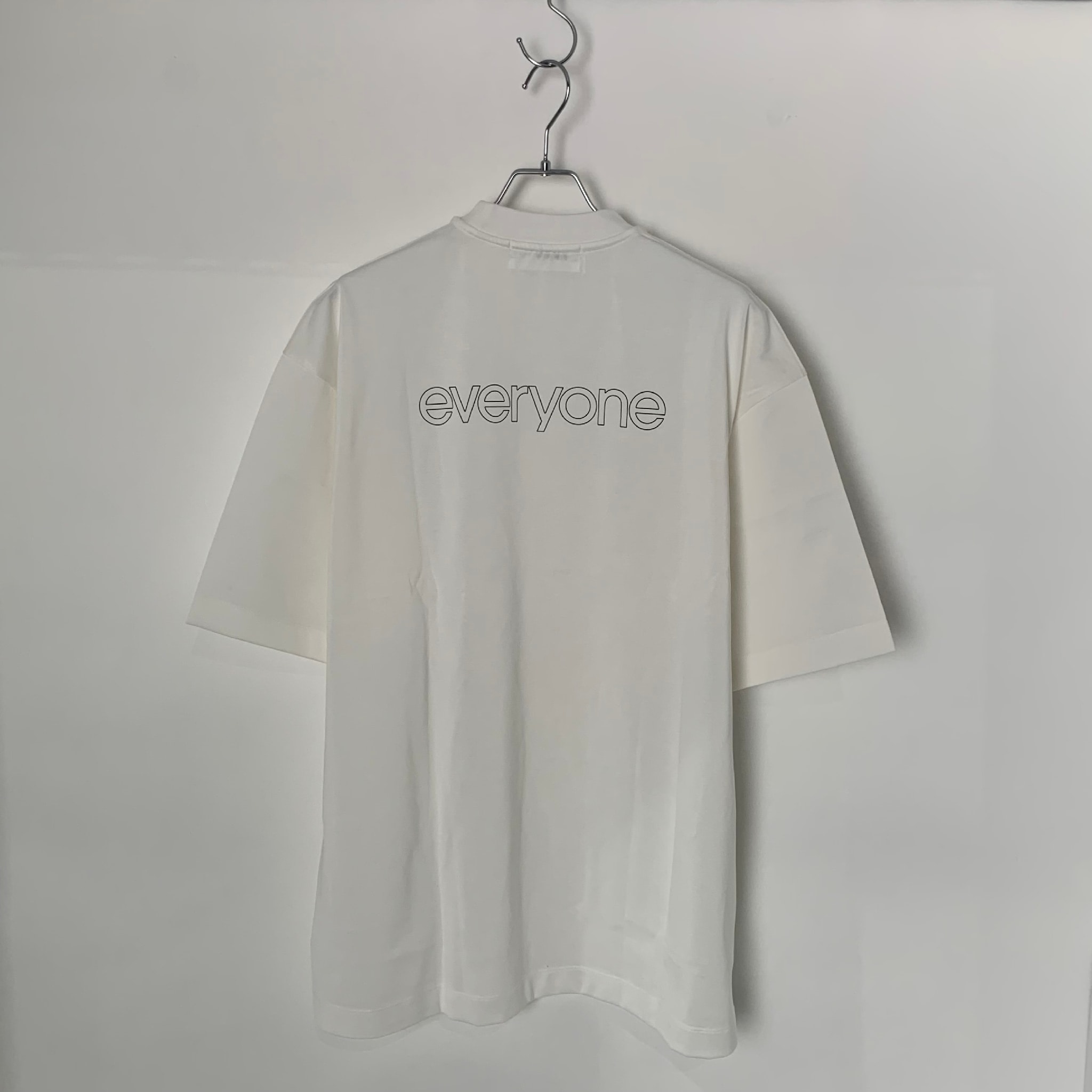 everyone Luxury Cotton Back Logo Short Sleeve Tee Shirt "White"