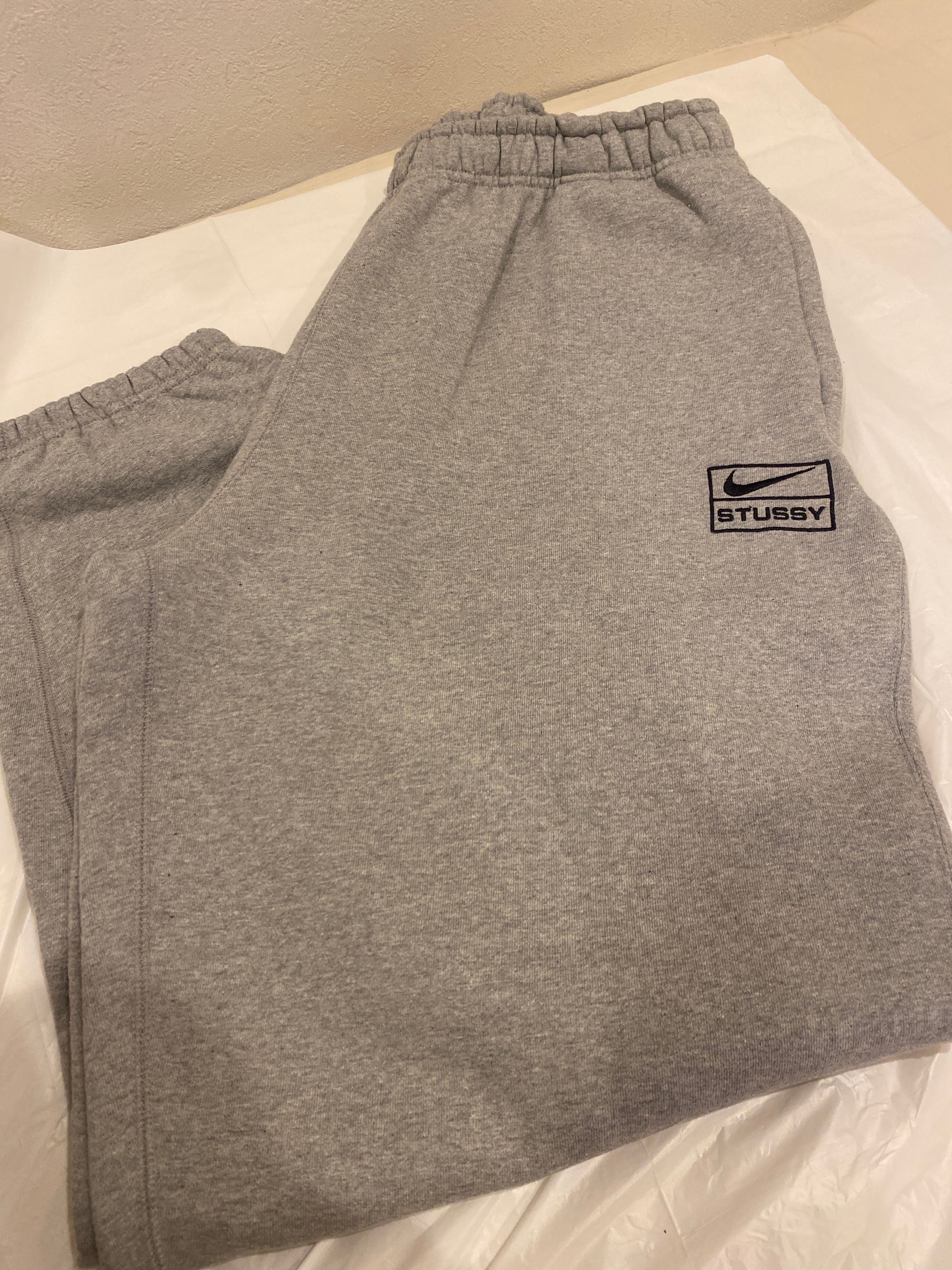 Stussy × Nike NRG Washed Fleece Pant (Asia Size) "Grey" DJ9491-063