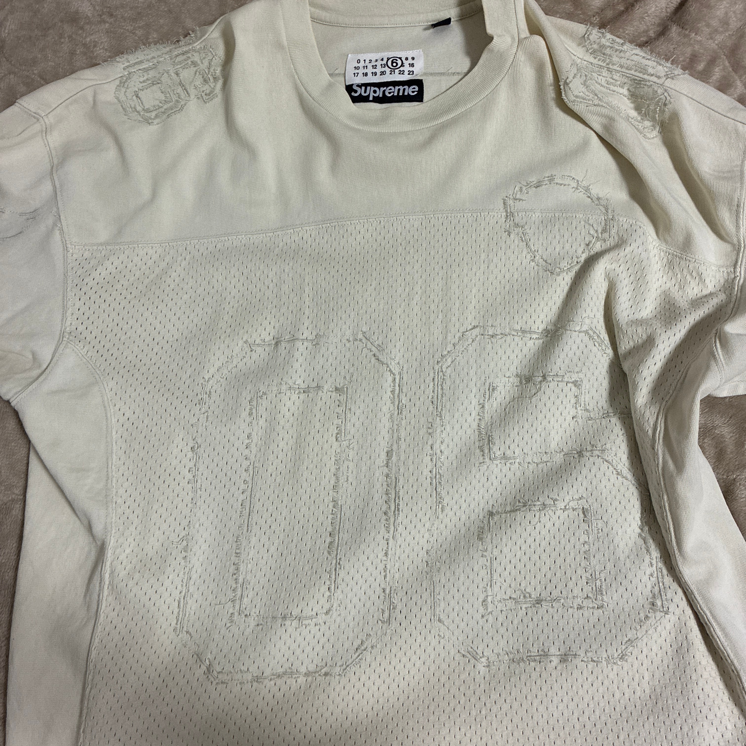 Supreme x MM6 Maison Margiela Cotton Football Jersey "White"