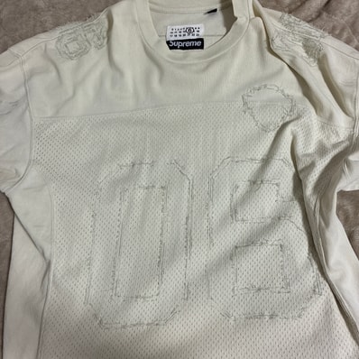 Supreme x MM6 Maison Margiela Cotton Football Jersey "White"