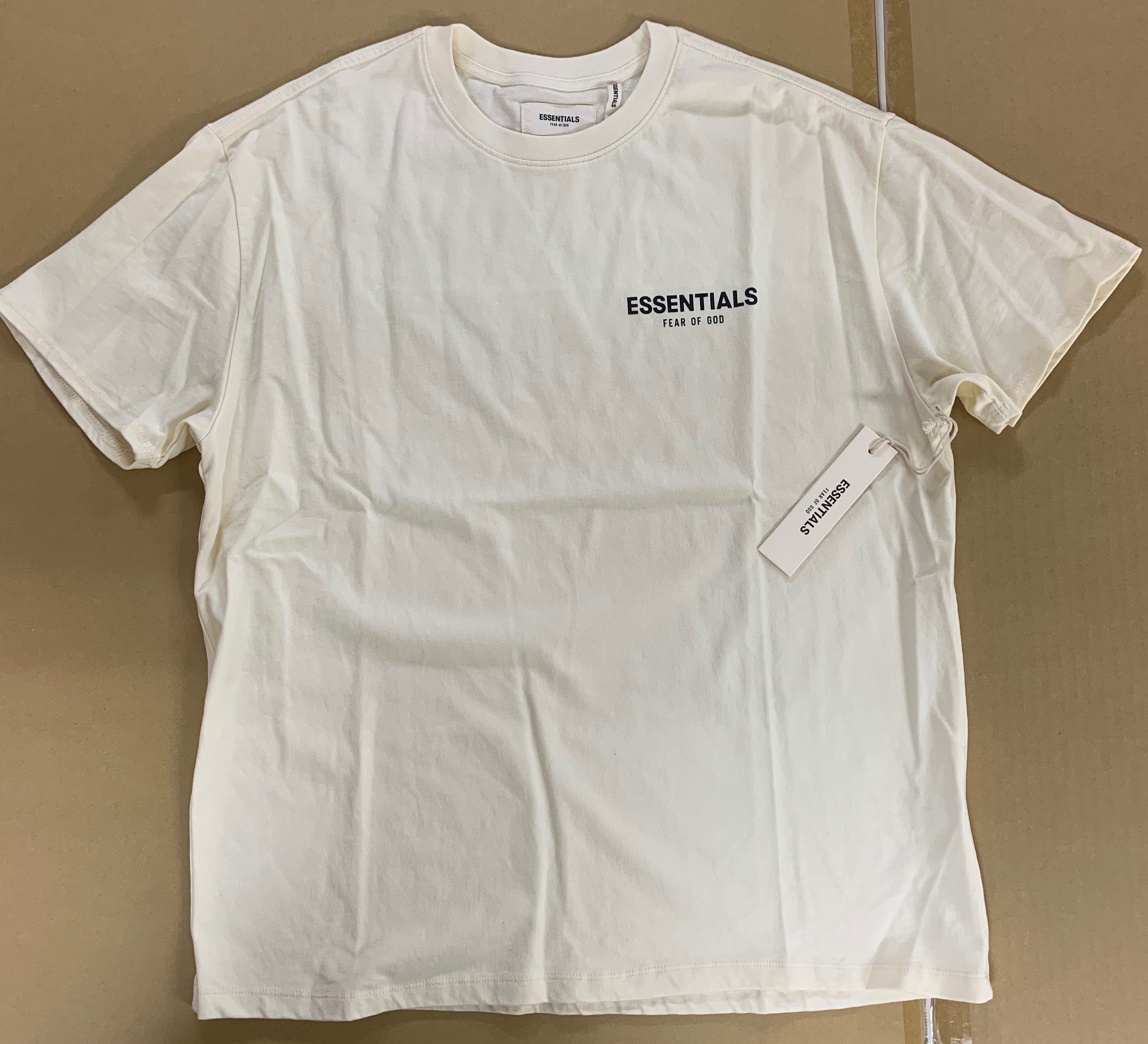 FEAR OF GOD Essentials Boxy Logo T-shirt "Cream"