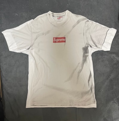 Supreme x MM6 Maison Margiela Box Logo Tee "White"