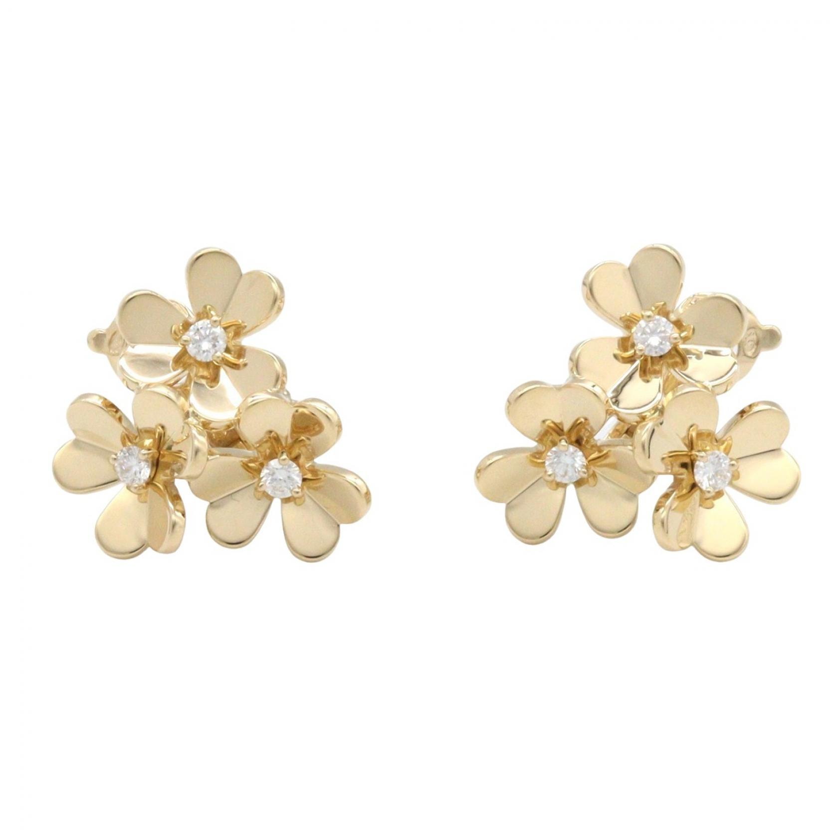 ヴァンクリーフ&アーペル Van Cleef & Arpels フリヴォル ピアス ピアス ジュエリー K18(イエローゴールド) ダイヤモンド レディース ゴールド系 / クリア系 VCARP2DV00 【中古】