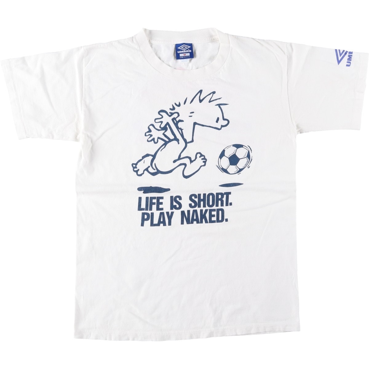 古着 90年代 アンブロ UMBRO 青タグ スポーツプリントTシャツ USA製 メンズM相当/eaa638984