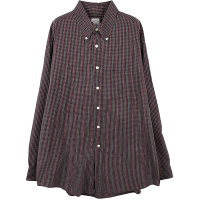古着 ブルックスブラザーズ Brooks Brothers 長袖 ボタンダウンチェックシャツ メンズL相当/eaa659933