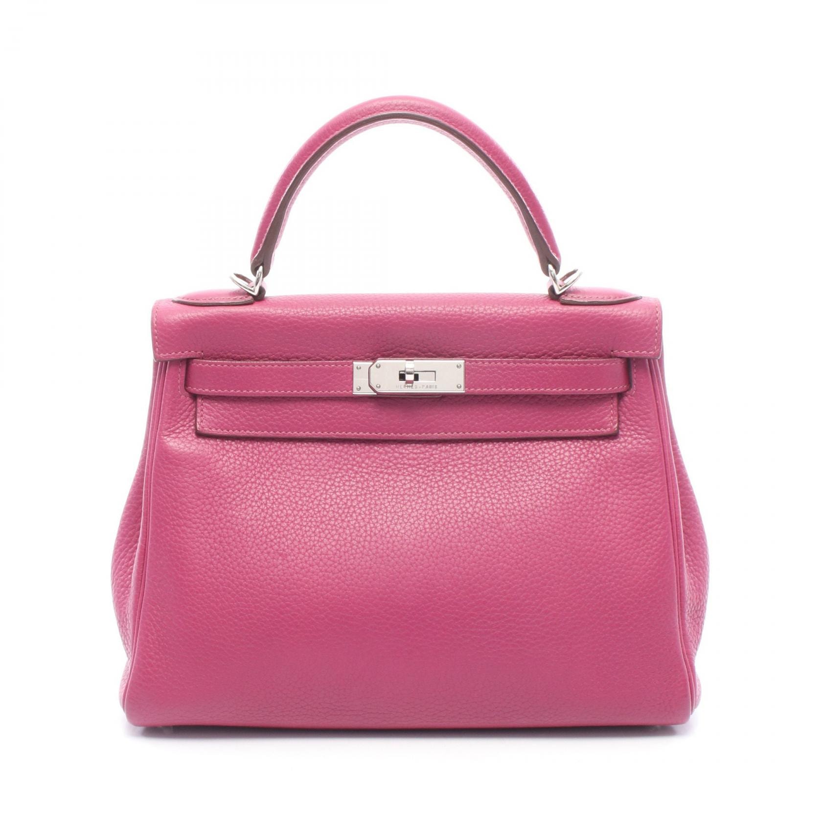 エルメス HERMES ケリー28 トスカ 内縫い 2WAY ハンドバッグ バッグ レザー トリヨンクレマンス トスカ □P刻印(2012年製造) レディース パープル系 【中古】