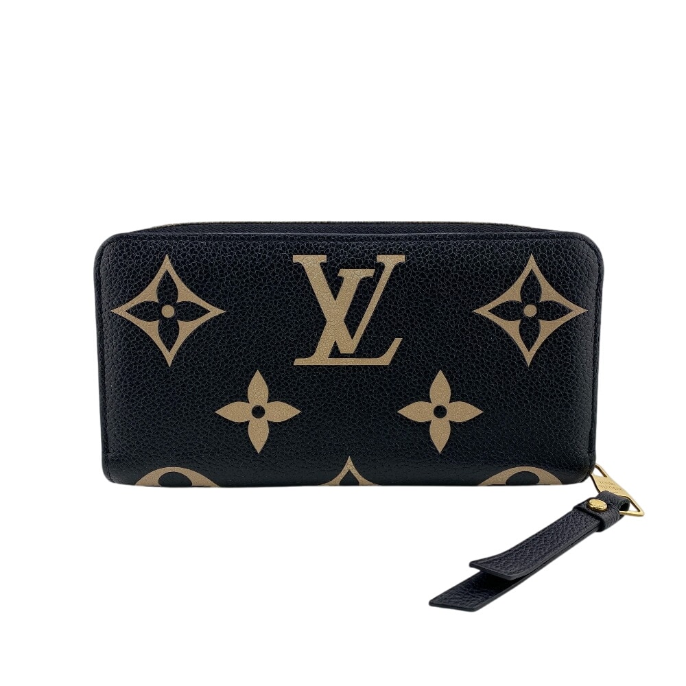 ルイヴィトン LOUIS VUITTON 長財布 モノグラムアンプラント ジッピーウォレット M80481 ブラック
