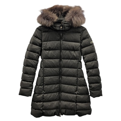 TATRAS 美品 タトラス LAVIANA ラヴィアナ ダウンジャケット LTA19A4571 ウール ダウン ラクーンファー ブラック サイズ02 ダウンコート アウター ラビアナ ABランク 中古 鑑定済 タトラスダウンジャケット