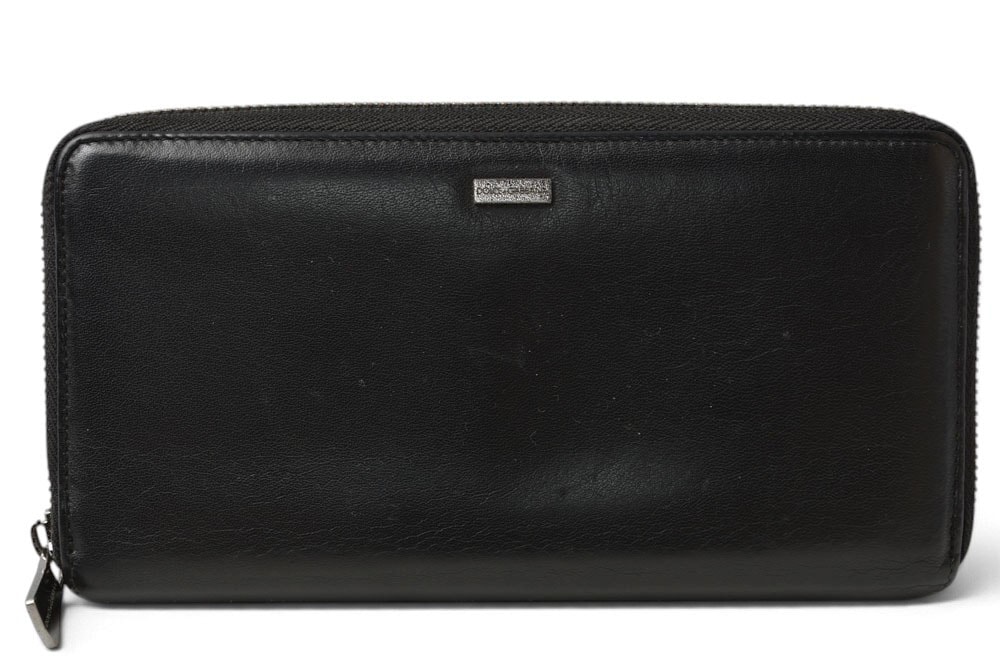 ドルチェアンドガッバーナ 財布 DOLCE&GABBANA/ドルガバ 長財布 ブラック メンズ/レディース【中古】