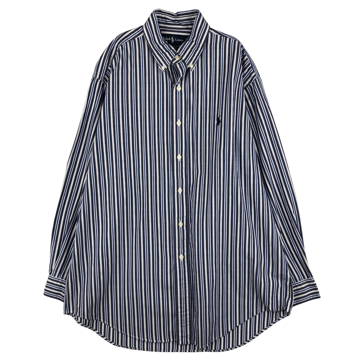 古着 ラルフローレン Ralph Lauren YARMOUTH 長袖 ボタンダウンストライプシャツ メンズL相当/eaa459382