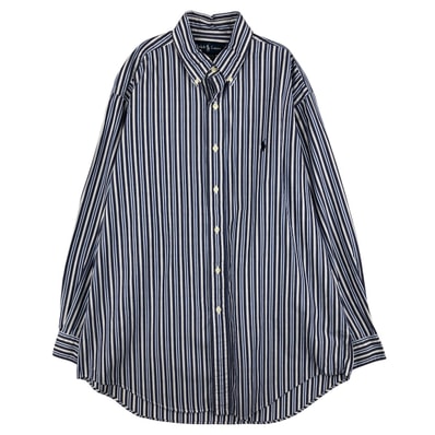 古着 ラルフローレン Ralph Lauren YARMOUTH 長袖 ボタンダウンストライプシャツ メンズL相当/eaa459382