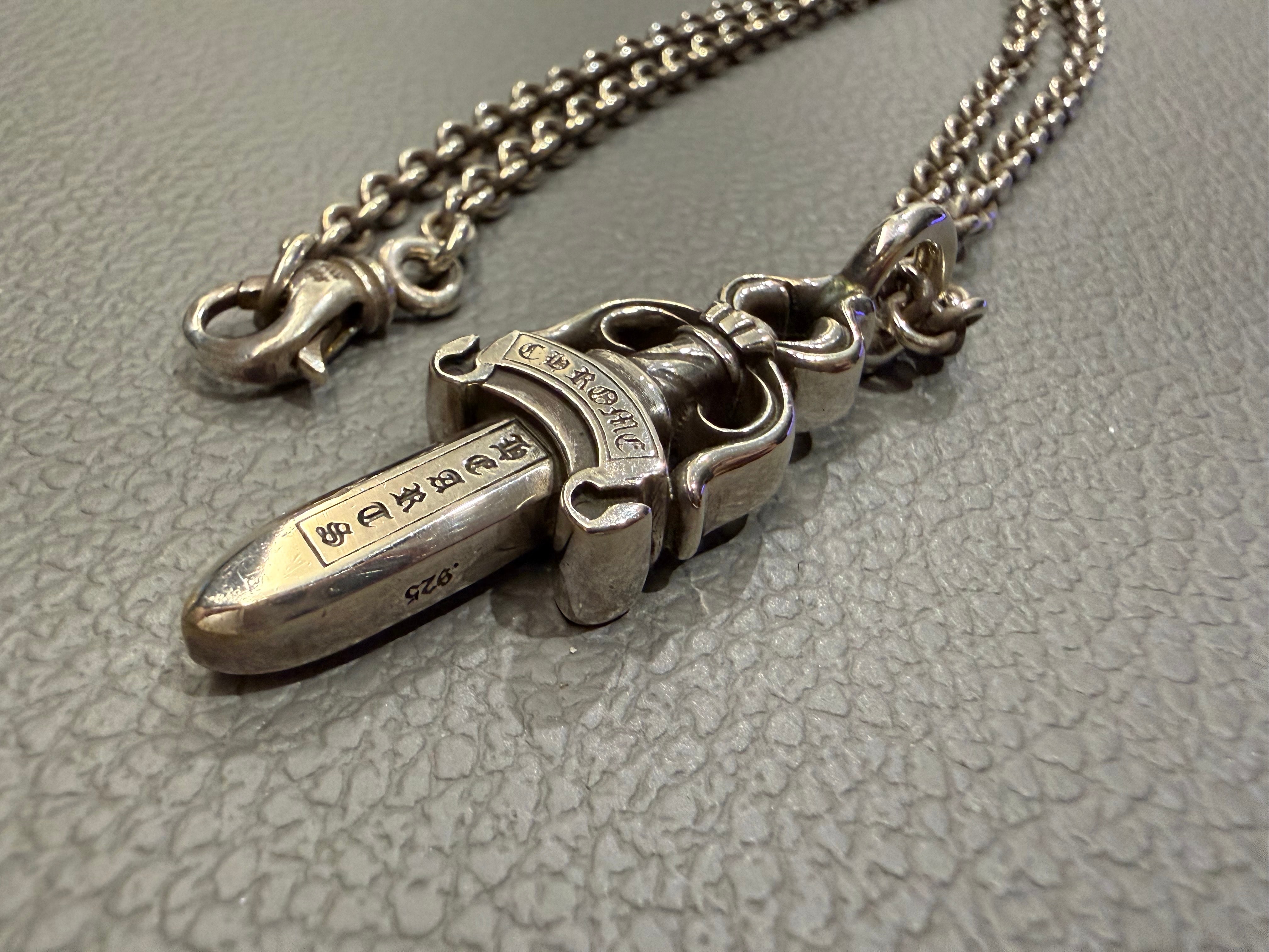 Chrome Hearts Double Dogger Pendant "Silver"
