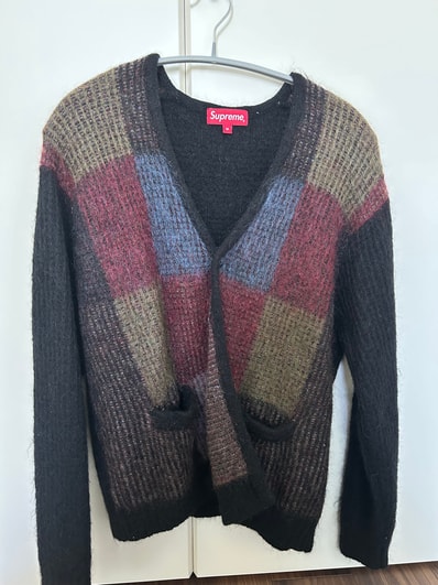 Supreme Brushed Grid Cardigan "Black"