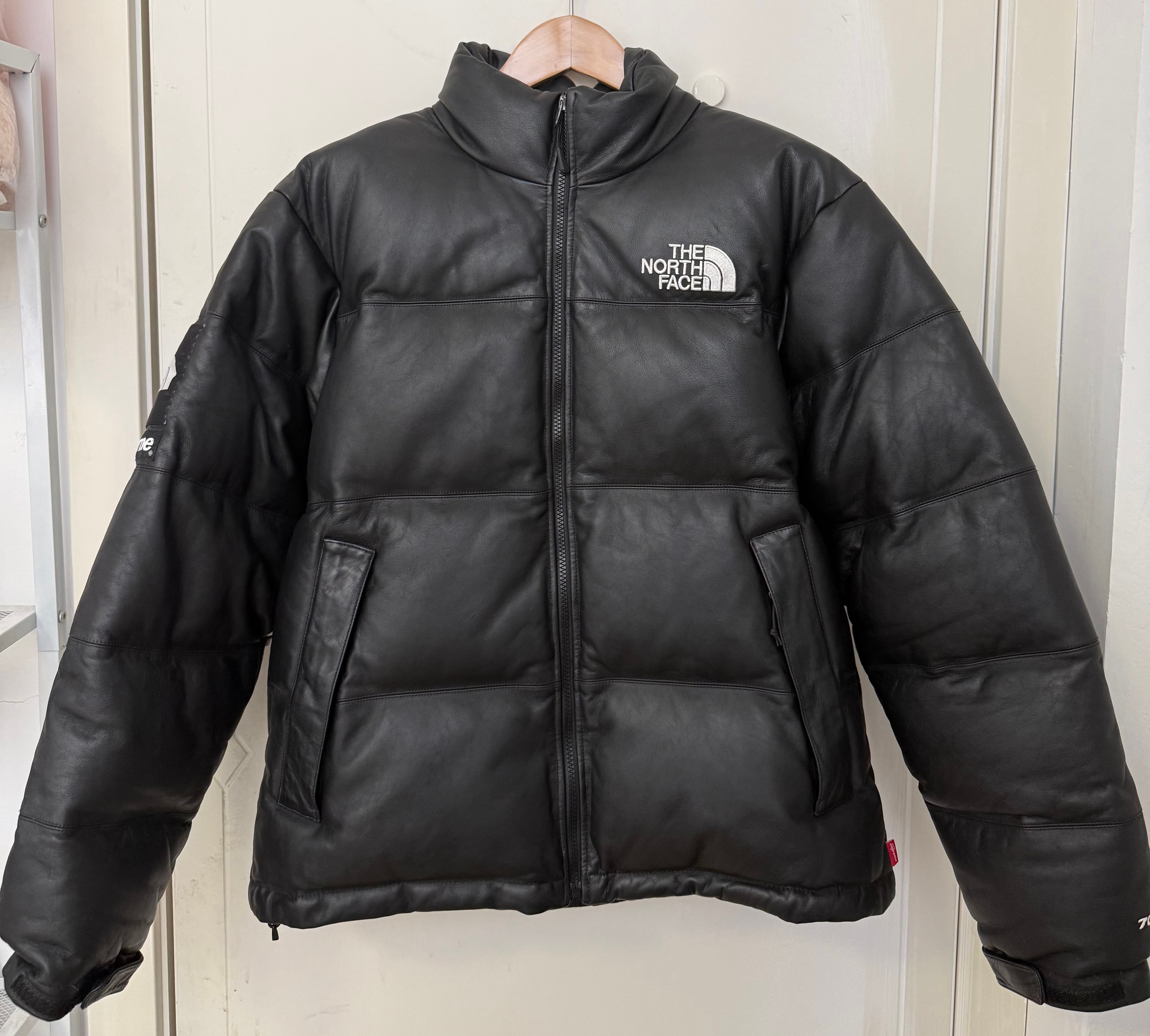 Supreme x The North Face Leather Nuptse Jacket "Black"
