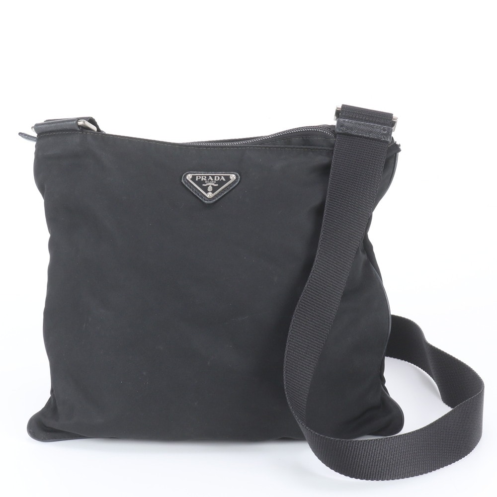 ■美品 プラダ テスート ナイロントライアングルロゴショルダーバッグ