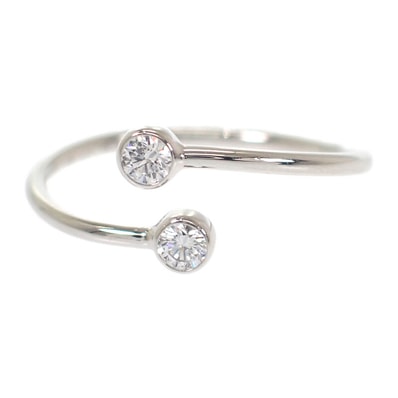 ティファニー TIFFANY&Co. フープダイヤ 2P 10号 60408688 リング Pt950プラチナ ダイヤモンド レディース【中古】【Aランク】