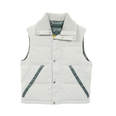 エルメス HERMES キルティング ジレ ダウンベスト 衣料品 アウター ナイロン メンズ グリーン系 【中古】