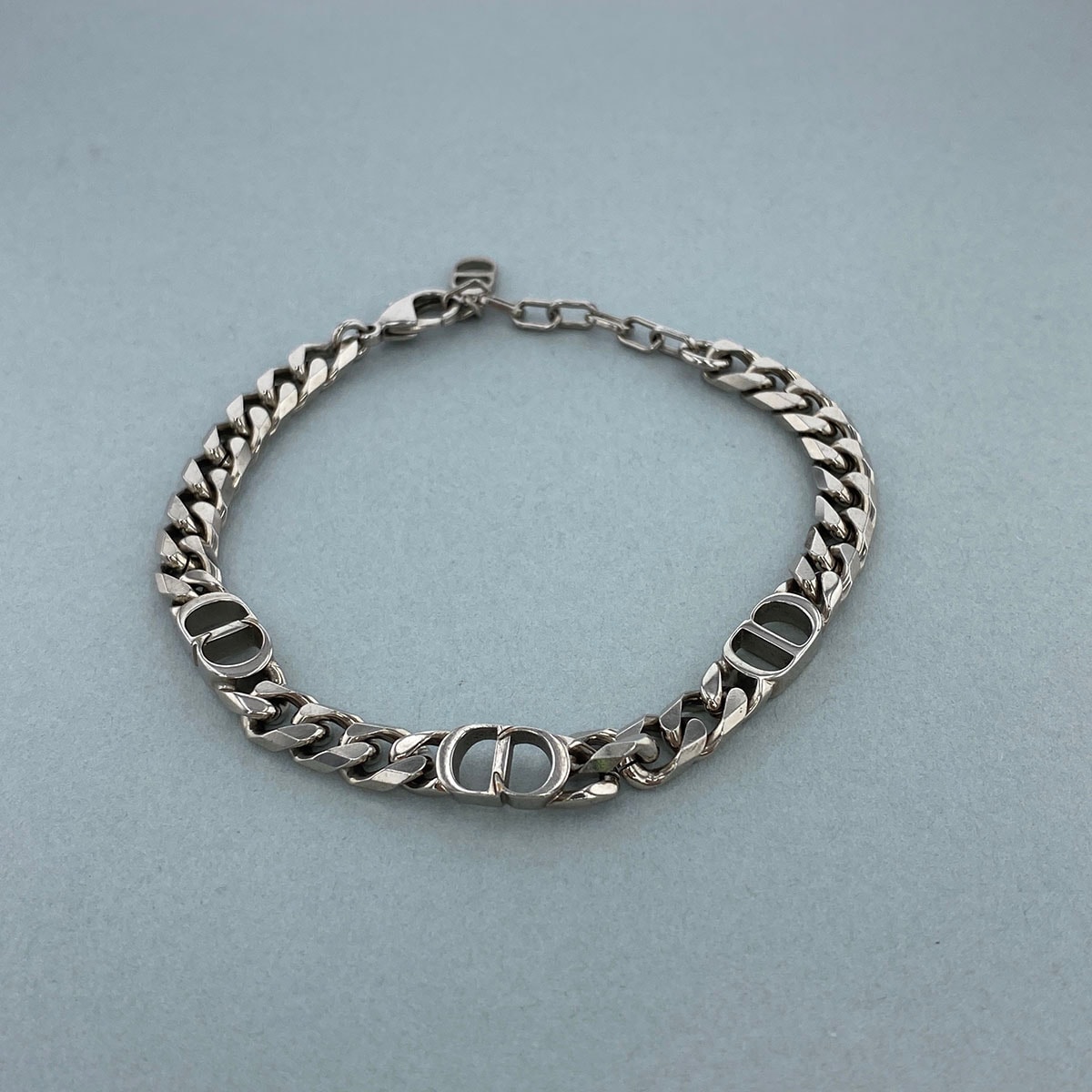 Christian Dior クリスチャンディオール CD ICON チェーンリンク ロゴブレスレット ブレスレット メタル シルバー メンズ【中古】