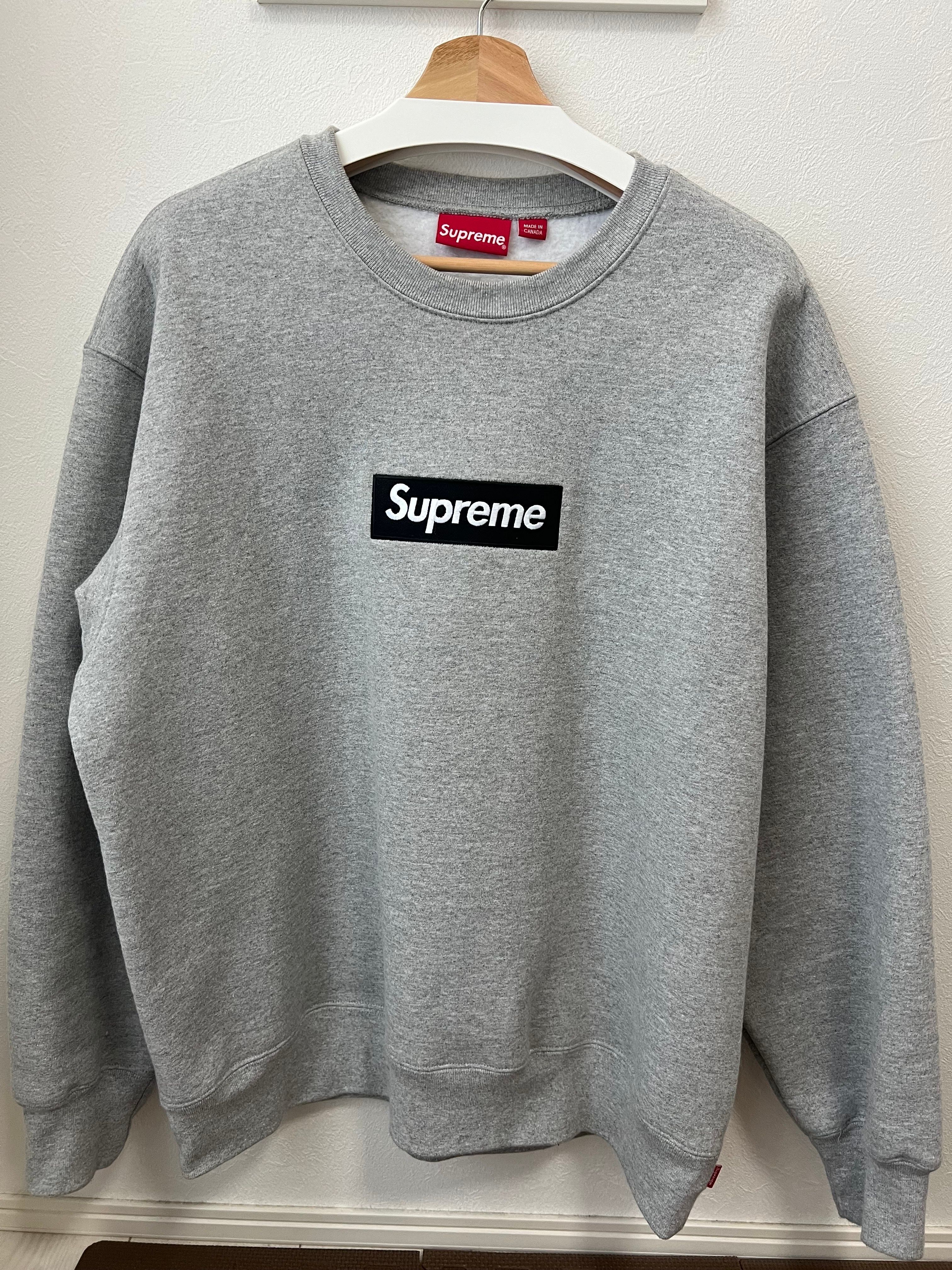 Supreme Box Logo Crewneck "Heather Grey" (22FW)