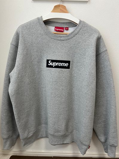 Supreme Box Logo Crewneck "Heather Grey" (22FW)