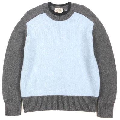 極美品 エルメス
セーター グレー ライトブルー グリーン ブラック メンズ S