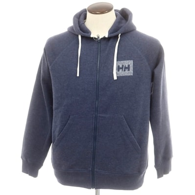 【中古】ヘリーハンセン HELLY HANSEN ポリエステルコットン スウェット パーカー 杢ネイビー【サイズL】【メンズ】