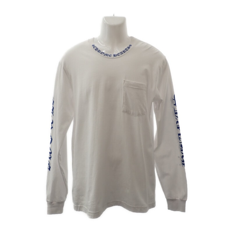 Chrome Hearts Neck Logo Pocket L/S Tee "White"