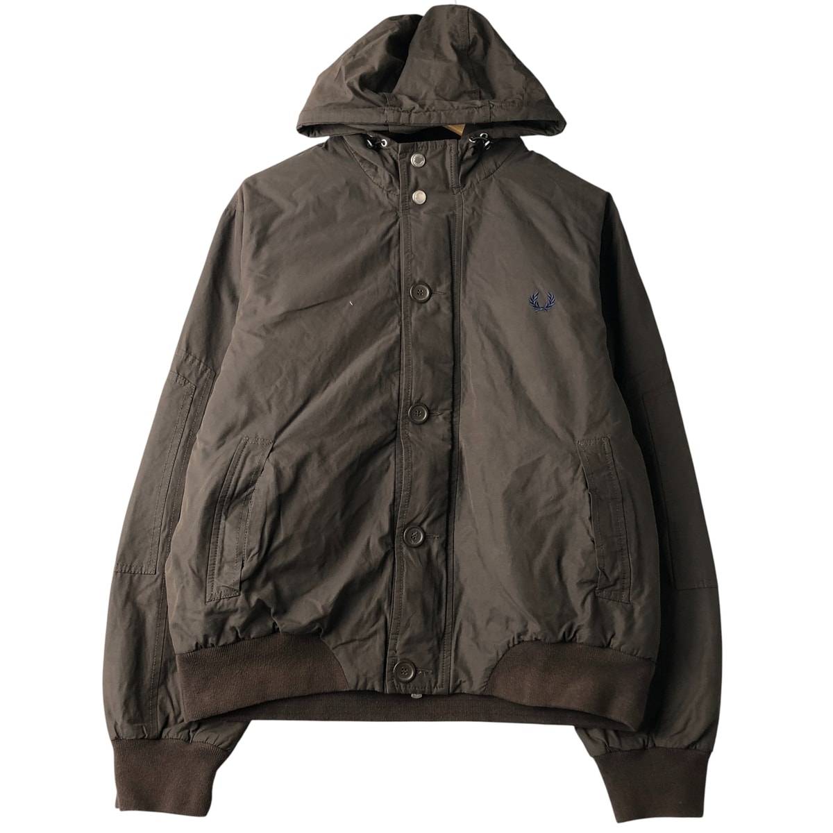 古着 フレッドペリー FRED PERRY 中綿パーカー パファージャケット イタリア製 メンズXL相当/eaa459019
