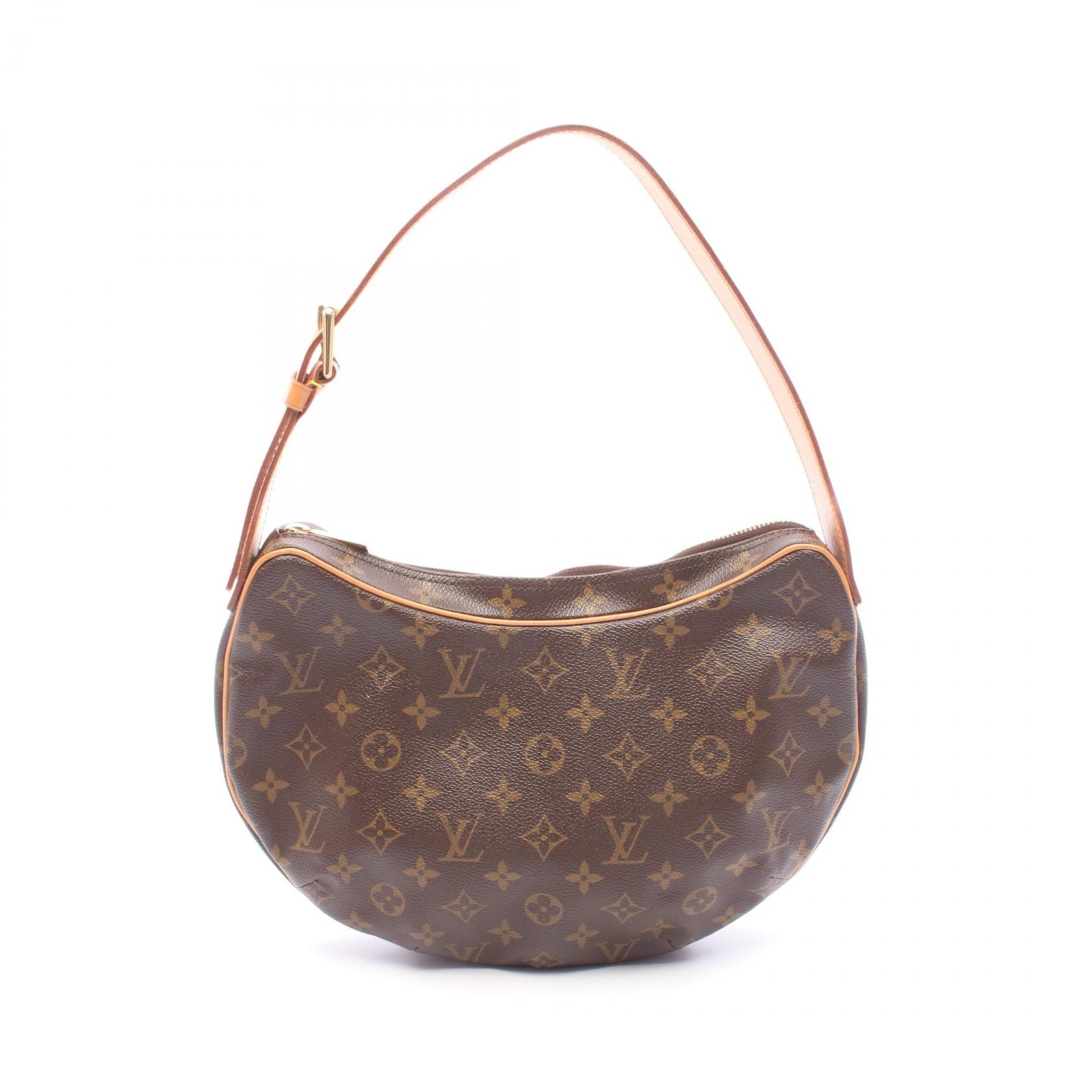 ルイ・ヴィトン LOUIS VUITTON クロワッサンMM モノグラム ショルダーバッグ バッグ PVCコーティングキャンバス レザー モノグラム レディース ブラウン系 M51512 【中古】