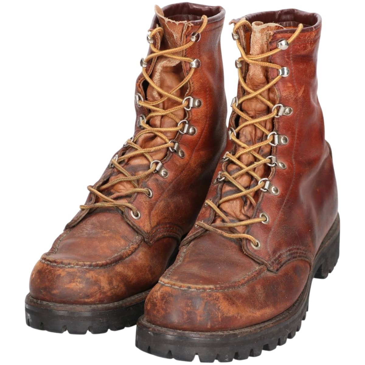 古着 60~70年代 レッドウィング RED WING プリントタグ Uチップ 編み上げブーツ 10 1/2 メンズ28.5cm相当 ヴィンテージ/saa014495