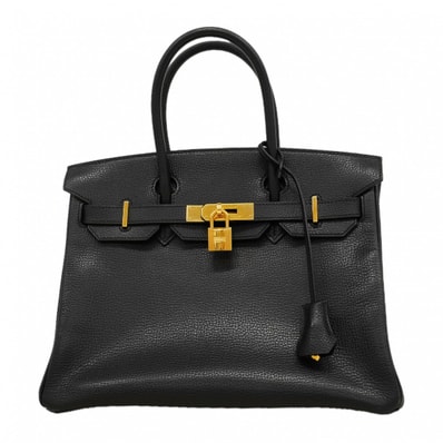 【6fa1152】エルメス ハンドバッグ バーキン30 トゴ ブラック ゴールド金具 □L刻印【中古】レディース