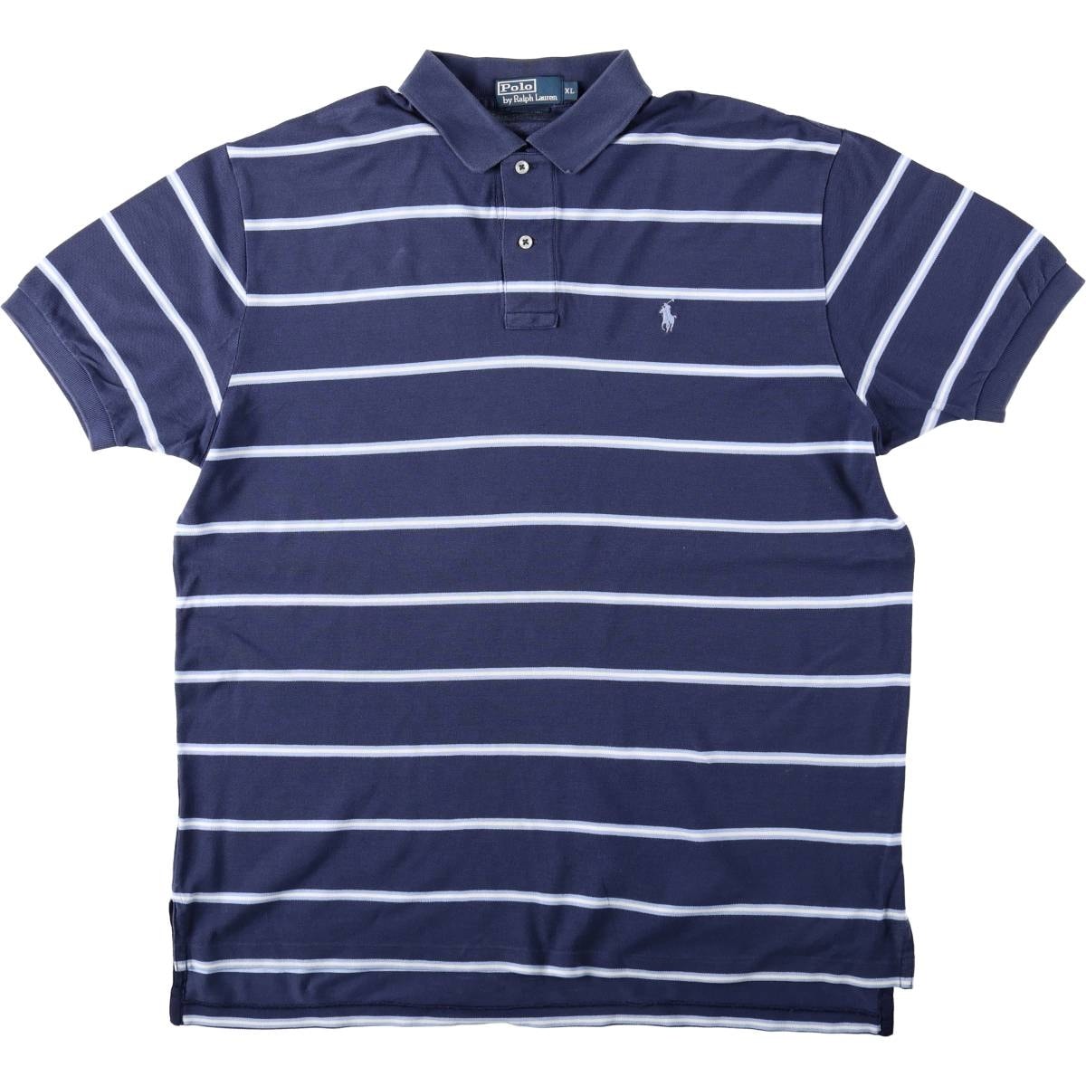 古着 ラルフローレン Ralph Lauren POLO by Ralph Lauren マルチボーダー 半袖 ボーダー ポロシャツ メンズXL相当/eaa657512