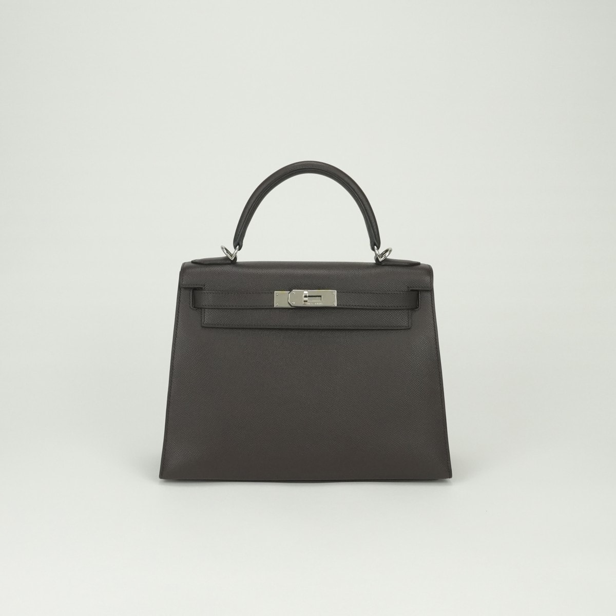 エルメス HERMES ケリー28 ケリー 28 バッグ トートバッグ ショルダーバッグ エプソン ショコラ Chocolat ブラウン Brown 茶 シルバー金具 ヴォーエプソン ハンドバッグ 2way 外縫い V字金具