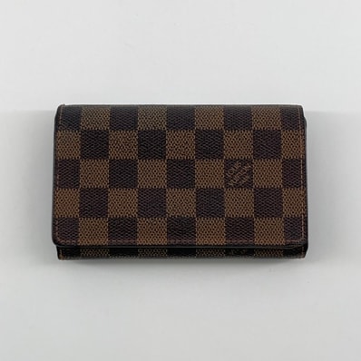 LOUIS VUITTON(ルイ・ヴィトン) ダミエ ポルトフォイユトレゾール N61736 二つ折り財布 ブラウン