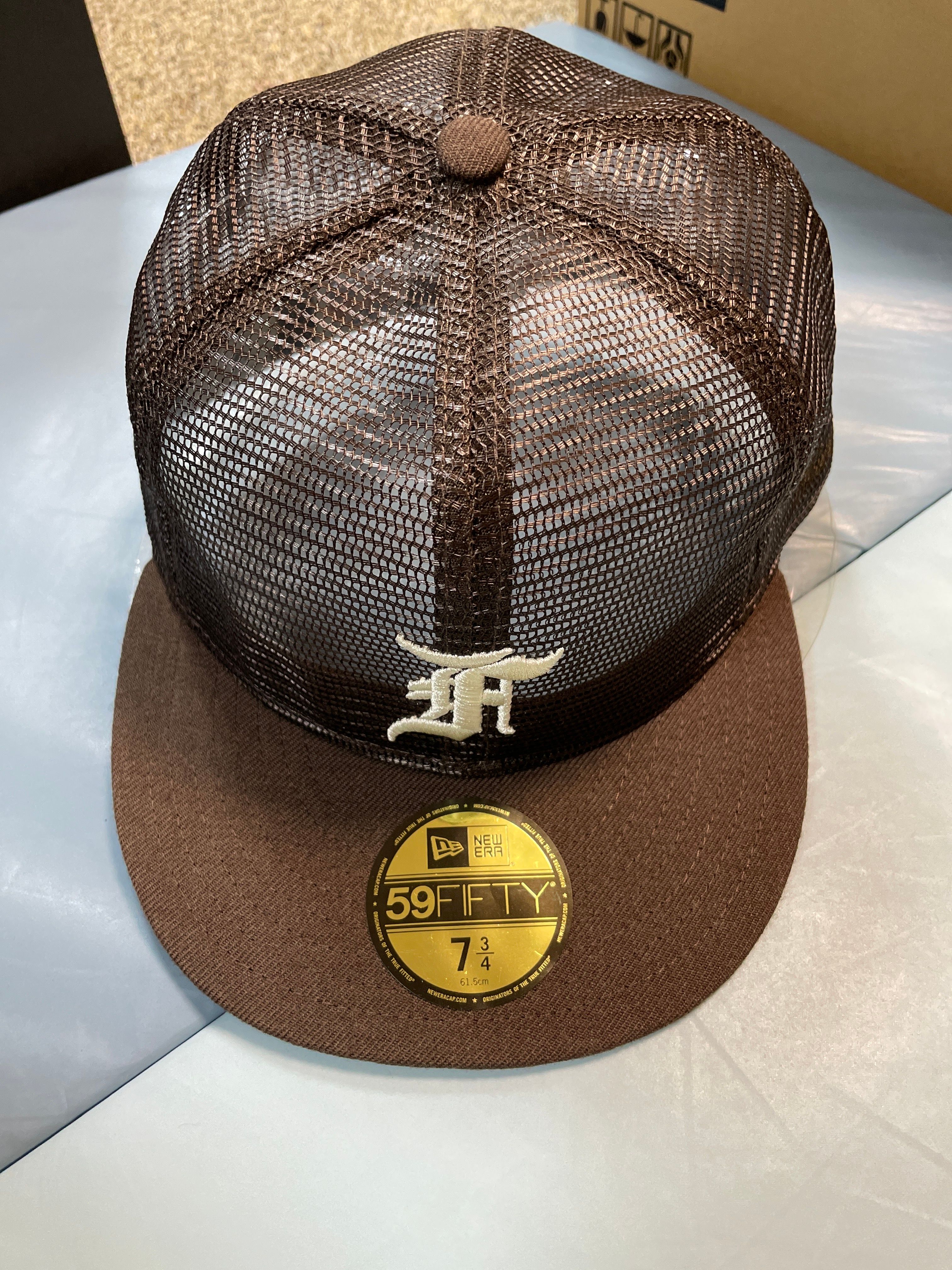 NEW ERA x FEAR OF GOD ESSENTIALS 59Fifty Tracker F Logo Walnut Green Under Visor "Walnut"