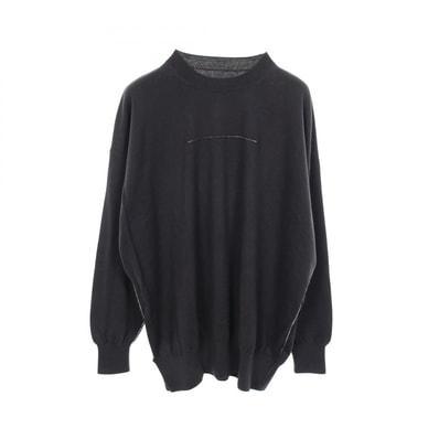 エムエムシックス MM6 クルーネック ニット 衣料品 トップス コットン カシミヤ レディース ブラック系 【中古】