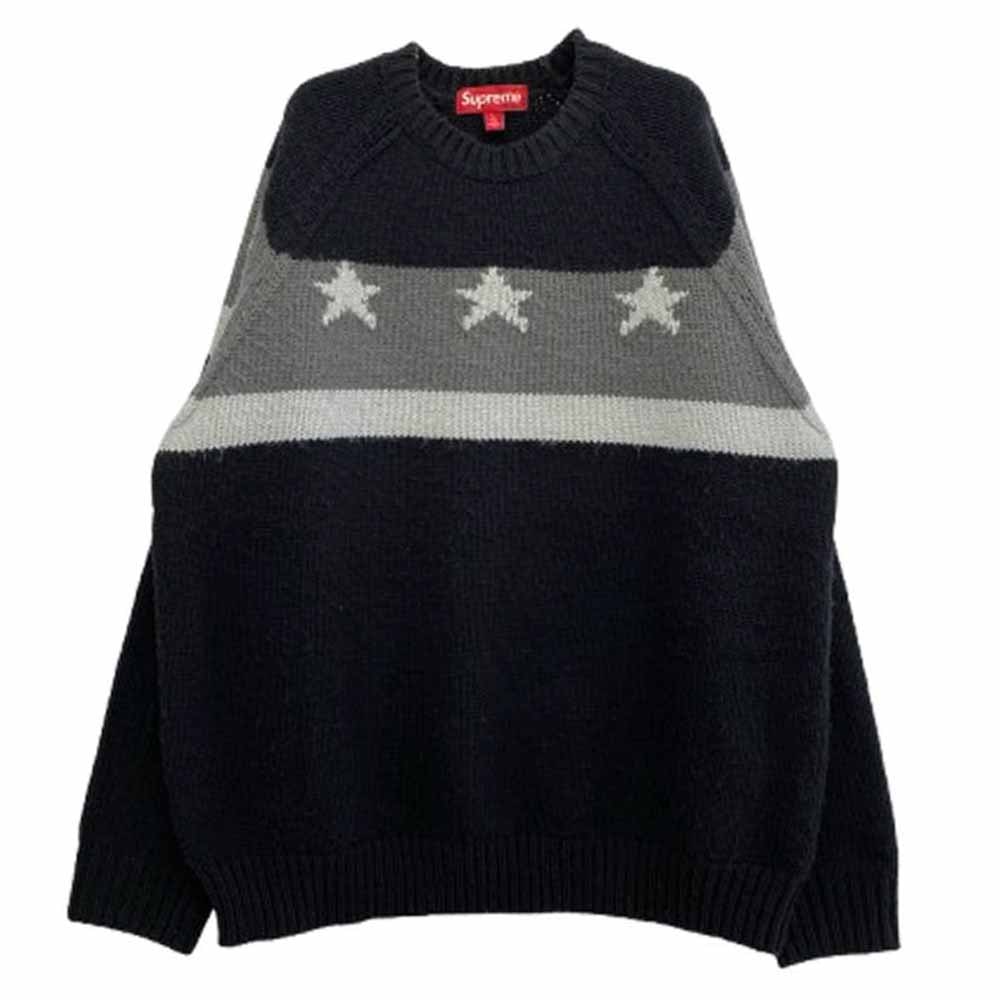 Supreme シュプリーム ニット 24SS Stars Sweater スター セーター ニット ブラック系 L【中古】