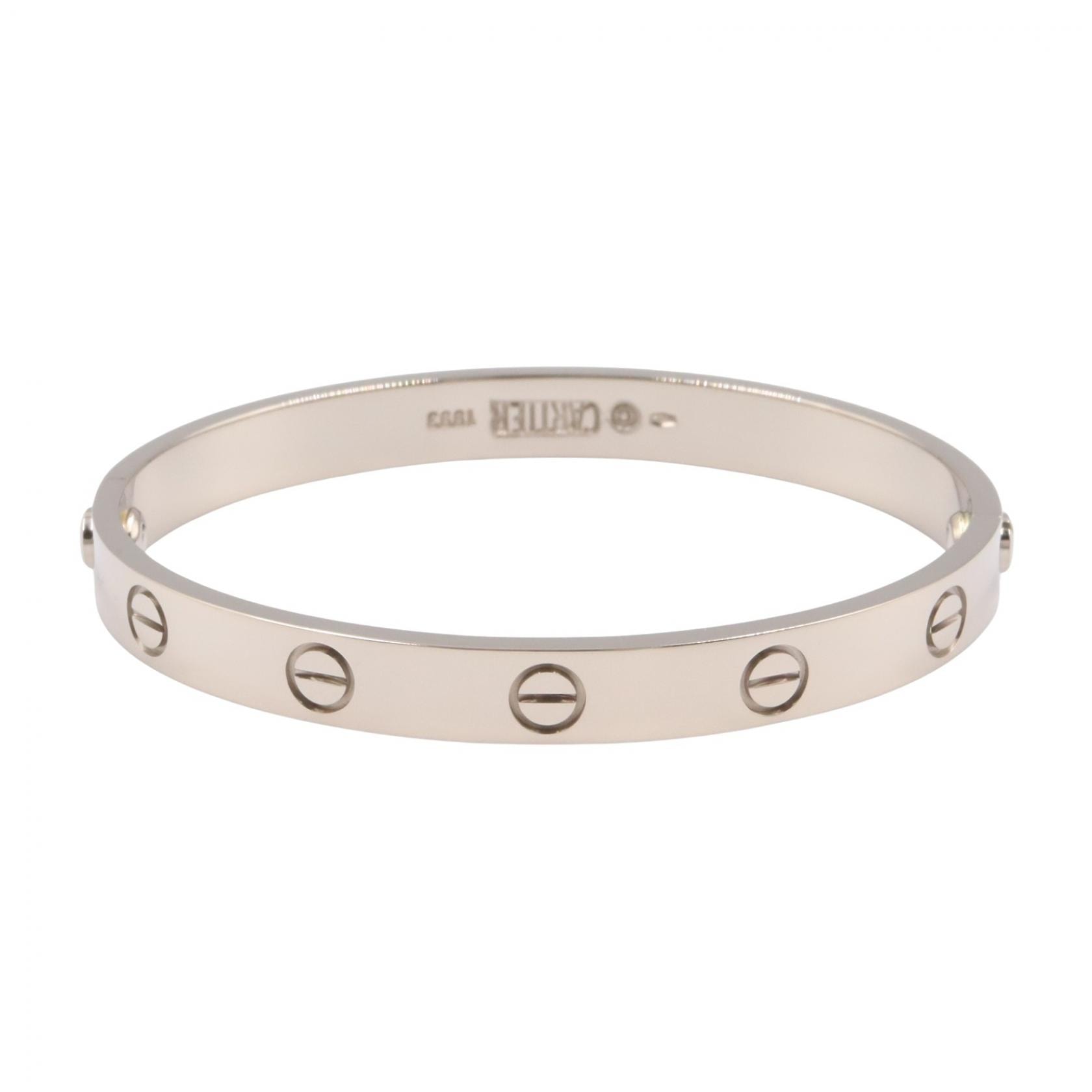 カルティエ CARTIER ラブブレス ブレスレット アクセサリー K18WG(ホワイトゴールド) レディース シルバー系 【中古】