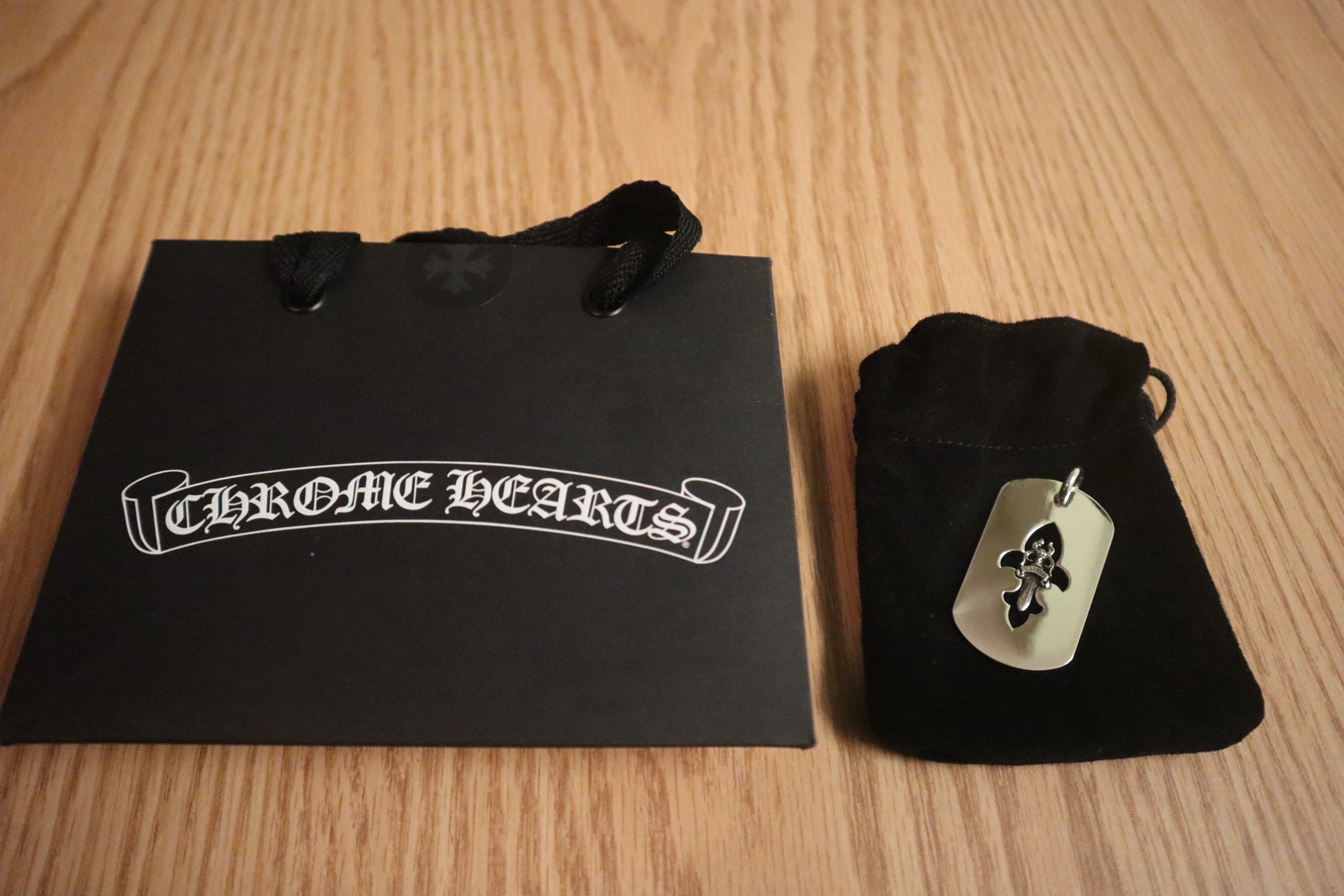 Chrome Hearts Flareney Dagger Dog Tag Top (Small) "Silver"