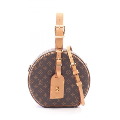 ルイ・ヴィトン LOUIS VUITTON プティット ボワット シャポー モノグラム 2WAY ハンドバッグ バッグ PVCコーティングキャンバス レザー レディース ブラウン系 M43514 【中古】